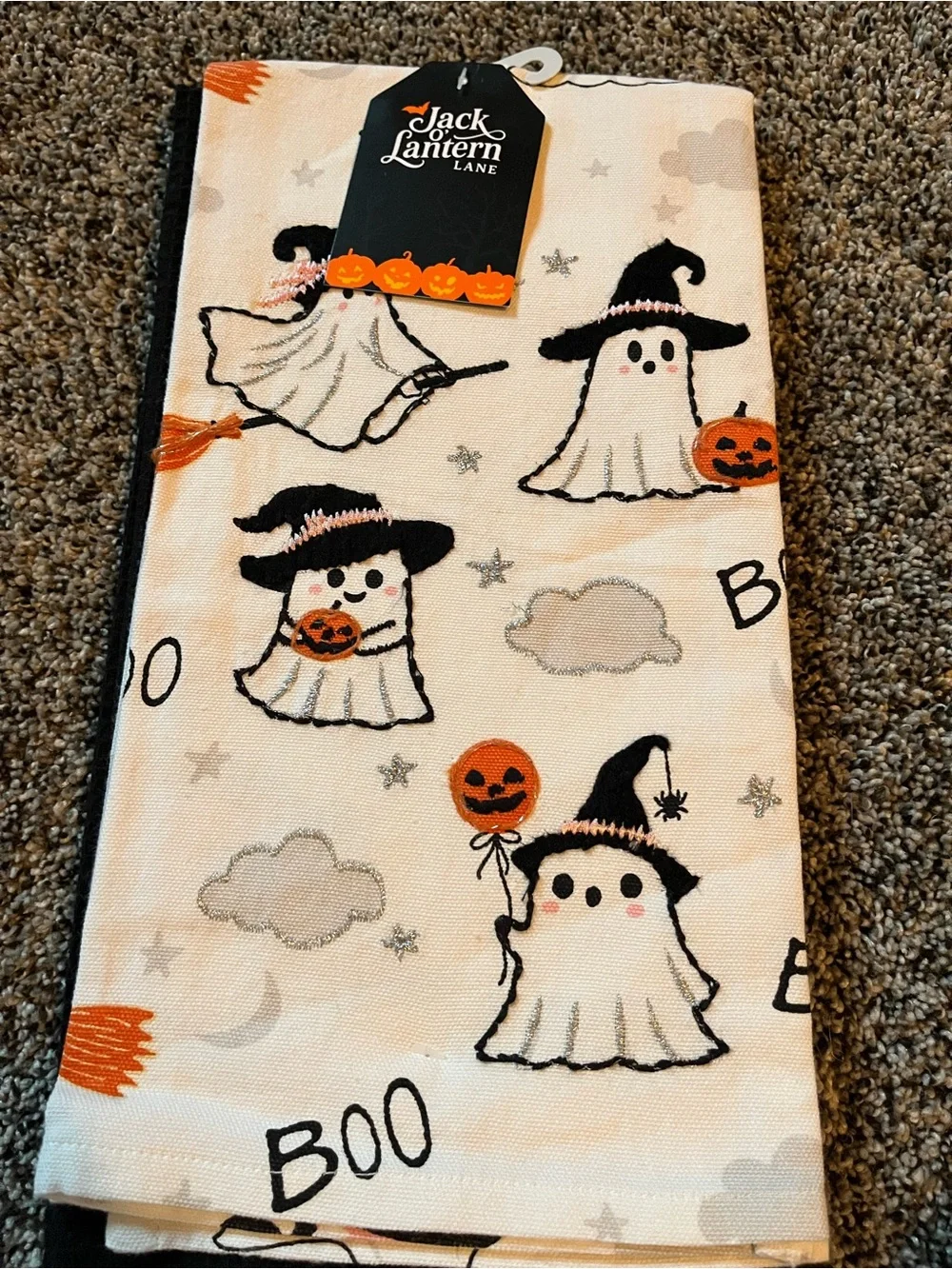 Jack lantern Lane Halloween hand towels